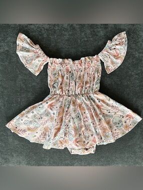 StellaNest Girls Spring Feelin’ Skirted Romper Size 3-4